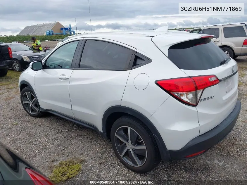 2022 Honda Hr-V Awd Ex VIN: 3CZRU6H51NM771869 Lot: 40540564