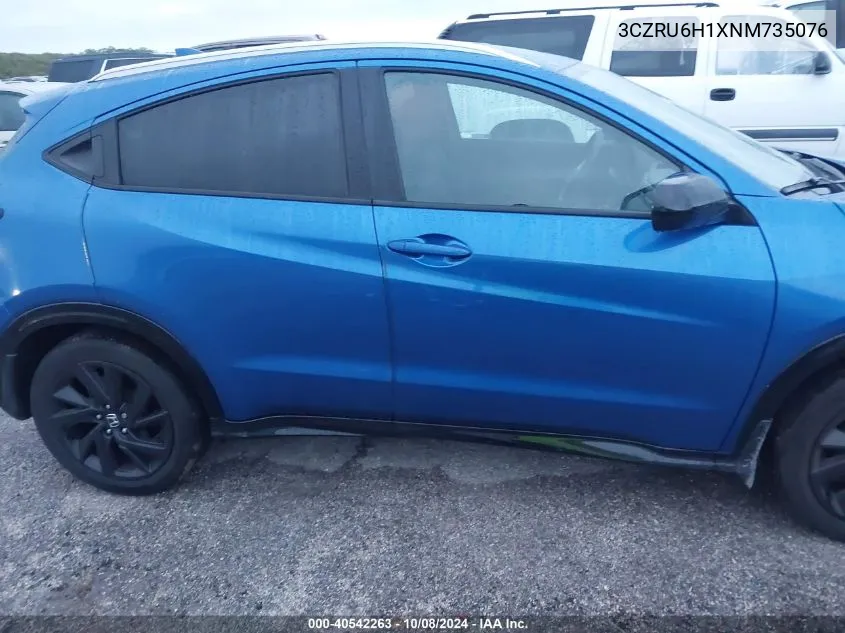 2022 Honda Hr-V Sport VIN: 3CZRU6H1XNM735076 Lot: 40542263