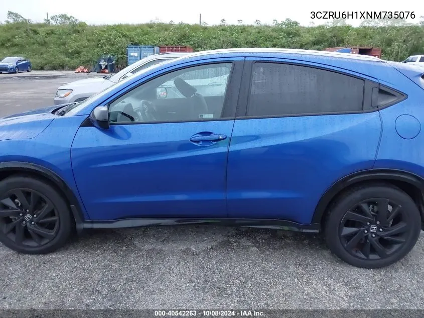 2022 Honda Hr-V Sport VIN: 3CZRU6H1XNM735076 Lot: 40542263