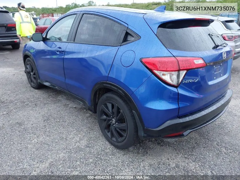 2022 Honda Hr-V Sport VIN: 3CZRU6H1XNM735076 Lot: 40542263