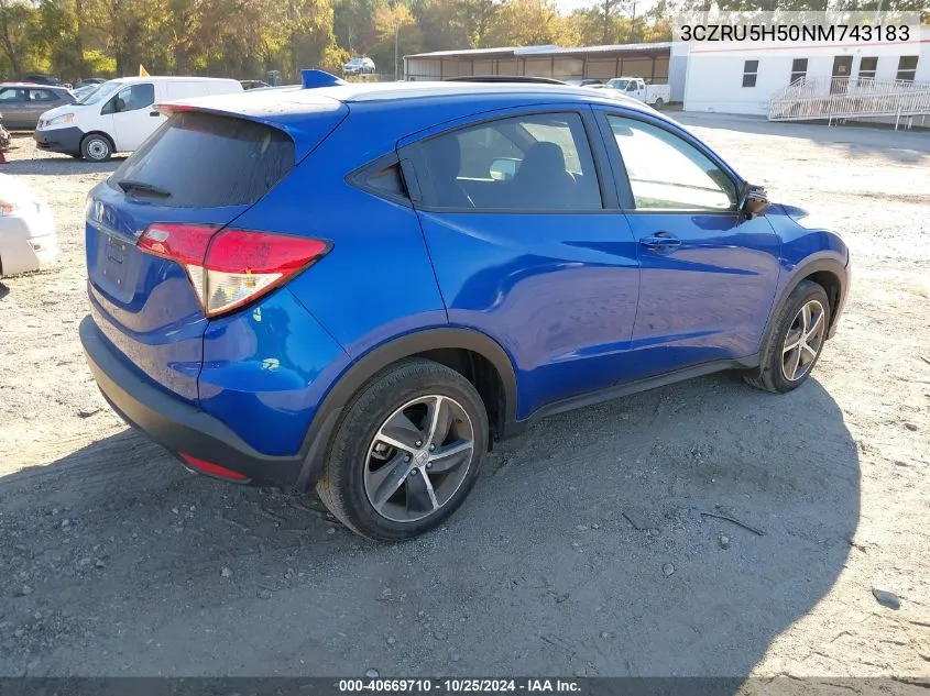 2022 Honda Hr-V 2Wd Ex VIN: 3CZRU5H50NM743183 Lot: 40669710