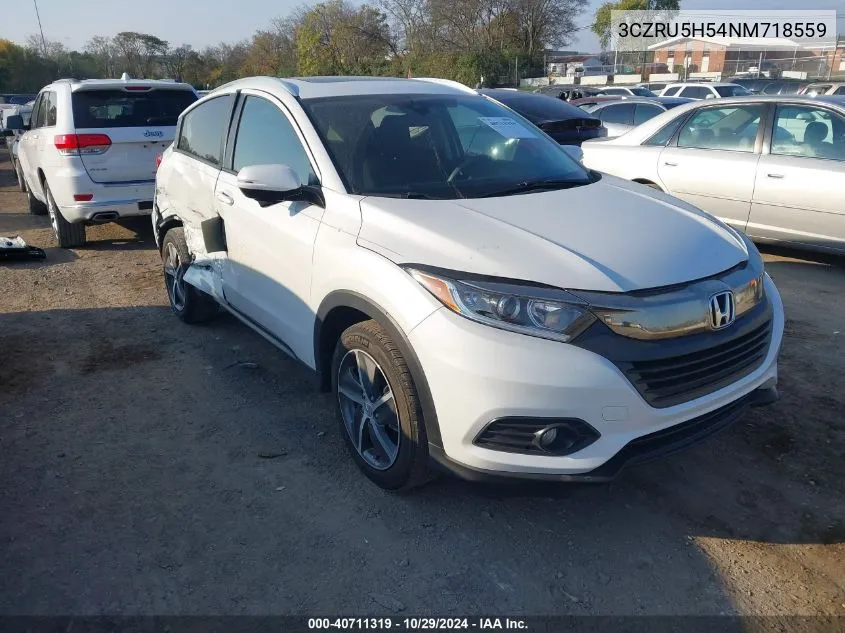 2022 Honda Hr-V 2Wd Ex VIN: 3CZRU5H54NM718559 Lot: 40711319