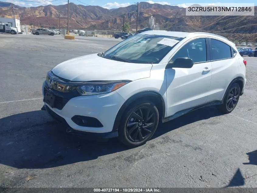 2022 Honda Hr-V 2Wd Sport VIN: 3CZRU5H13NM712846 Lot: 40727194