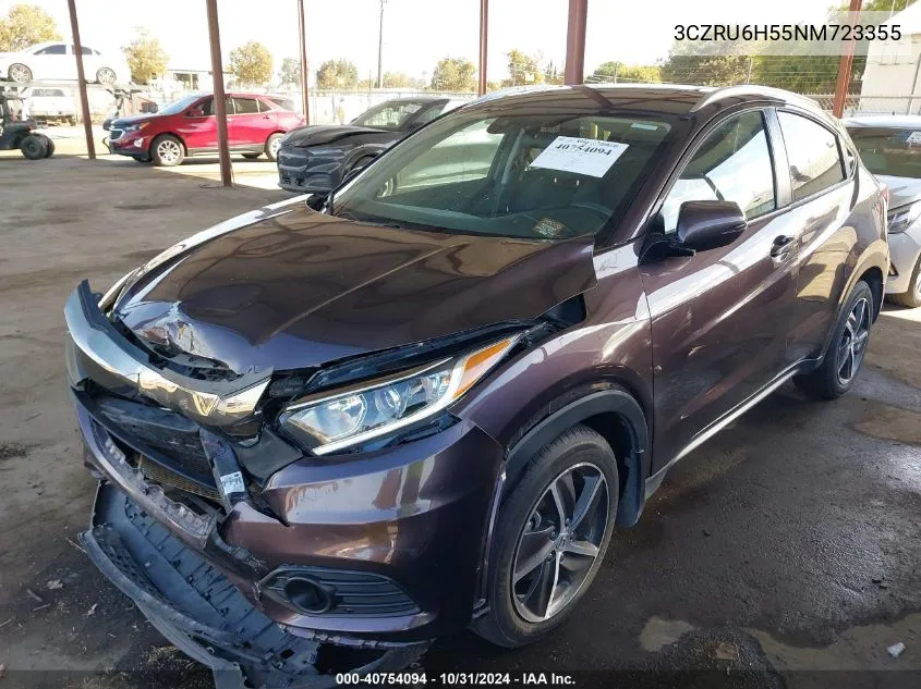 2022 Honda Hr-V Awd Ex VIN: 3CZRU6H55NM723355 Lot: 40754094