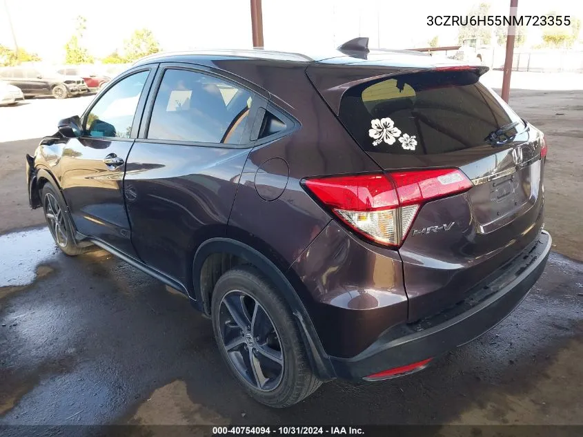 2022 Honda Hr-V Awd Ex VIN: 3CZRU6H55NM723355 Lot: 40754094