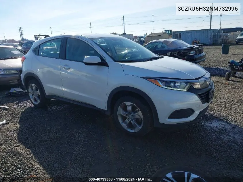 2022 Honda Hr-V Awd Lx VIN: 3CZRU6H32NM732996 Lot: 40799338