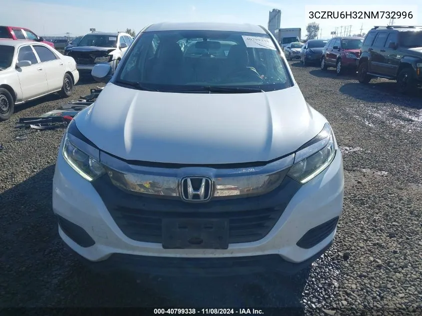 2022 Honda Hr-V Awd Lx VIN: 3CZRU6H32NM732996 Lot: 40799338