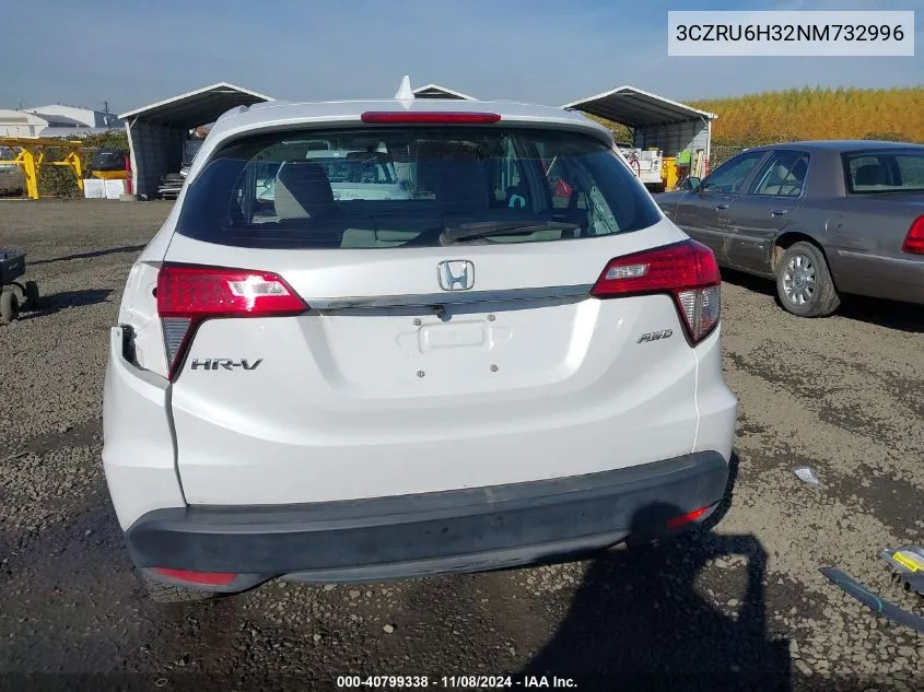 2022 Honda Hr-V Awd Lx VIN: 3CZRU6H32NM732996 Lot: 40799338