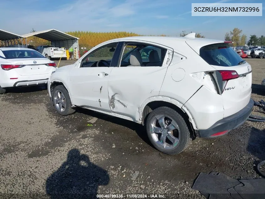 2022 Honda Hr-V Awd Lx VIN: 3CZRU6H32NM732996 Lot: 40799338