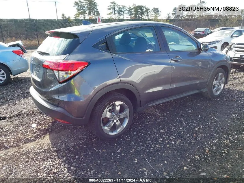 2022 Honda Hr-V Lx VIN: 3CZRU6H35NM708823 Lot: 40822261