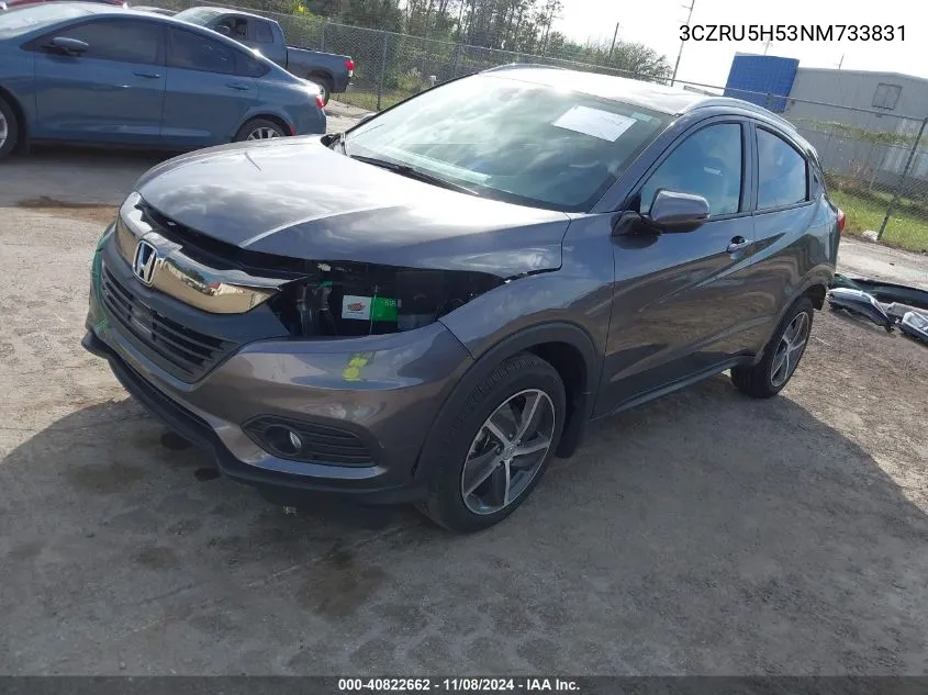 2022 Honda Hr-V 2Wd Ex VIN: 3CZRU5H53NM733831 Lot: 40822662