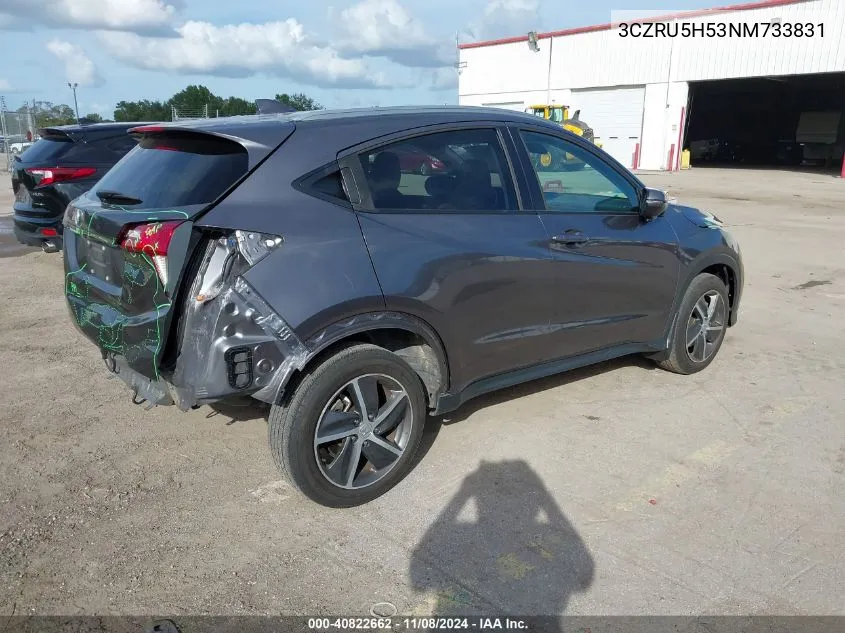 2022 Honda Hr-V 2Wd Ex VIN: 3CZRU5H53NM733831 Lot: 40822662