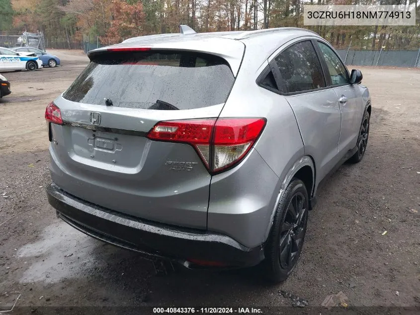 2022 Honda Hr-V Awd Sport VIN: 3CZRU6H18NM774913 Lot: 40843376