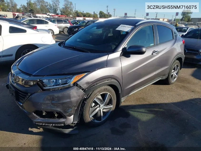 2022 Honda Hr-V 2Wd Ex VIN: 3CZRU5H55NM716075 Lot: 40847418