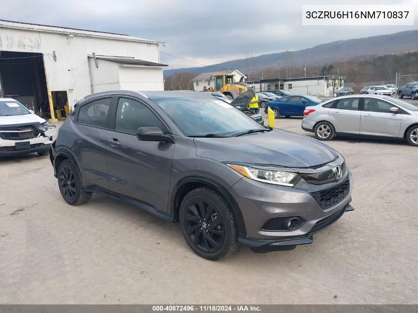 2022 Honda Hr-V Awd Sport VIN: 3CZRU6H16NM710837 Lot: 40872496