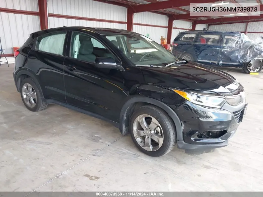 2022 Honda Hr-V 2Wd Lx VIN: 3CZRU5H36NM739878 Lot: 40873968