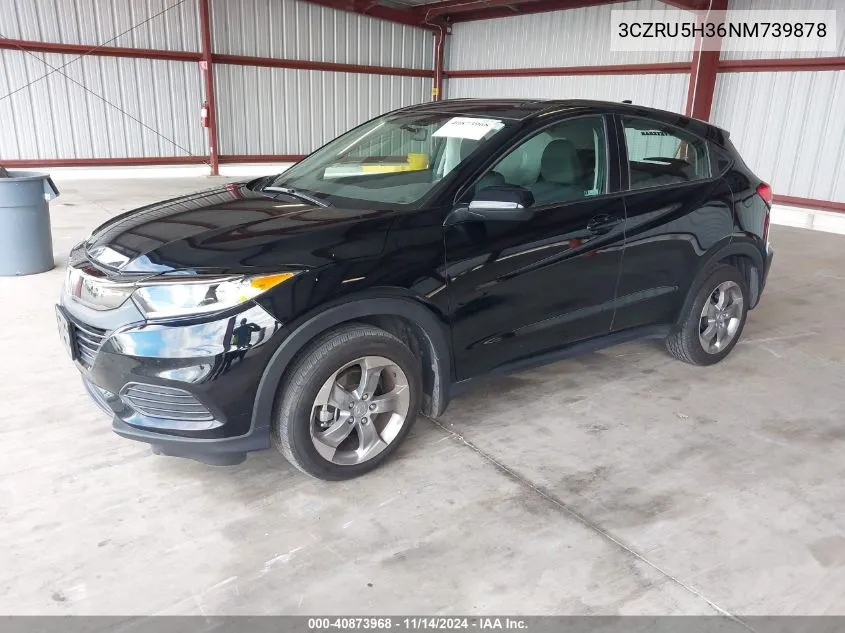 2022 Honda Hr-V 2Wd Lx VIN: 3CZRU5H36NM739878 Lot: 40873968