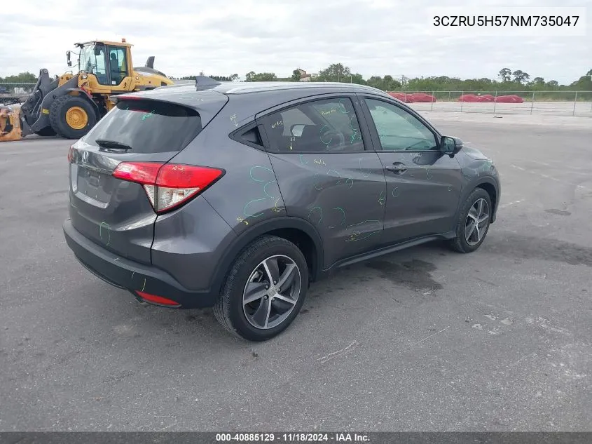 2022 Honda Hr-V 2Wd Ex VIN: 3CZRU5H57NM735047 Lot: 40885129