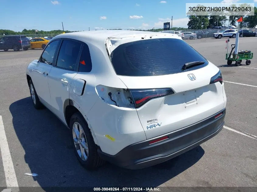 2023 Honda Hr-V Awd Lx VIN: 3CZRZ2H30PM729043 Lot: 39849264