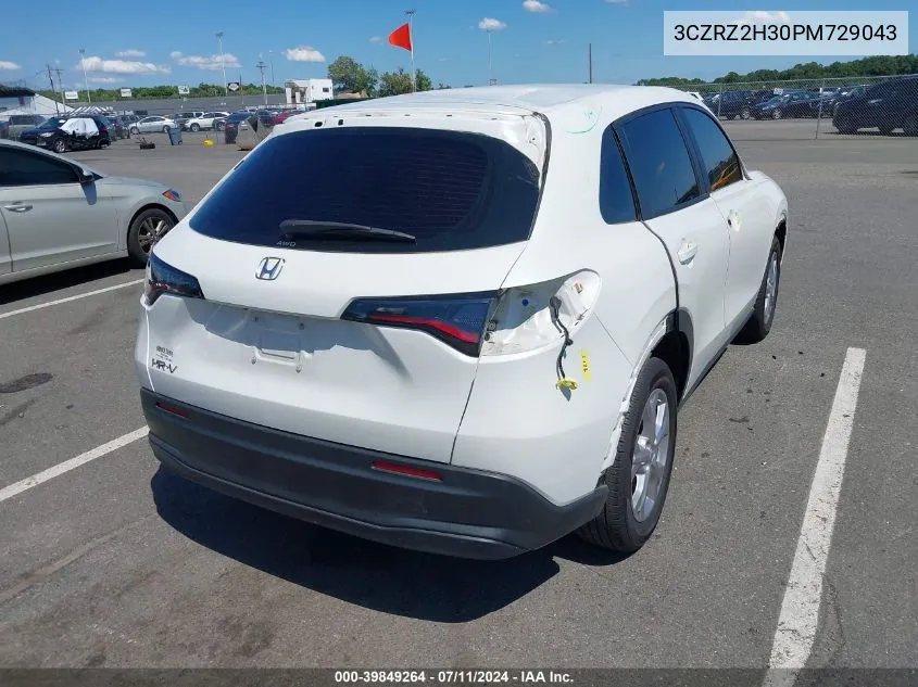 2023 Honda Hr-V Awd Lx VIN: 3CZRZ2H30PM729043 Lot: 39849264