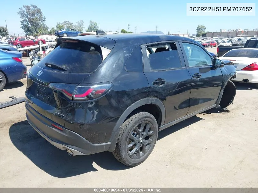 3CZRZ2H51PM707652 2023 Honda Hr-V Awd Sport