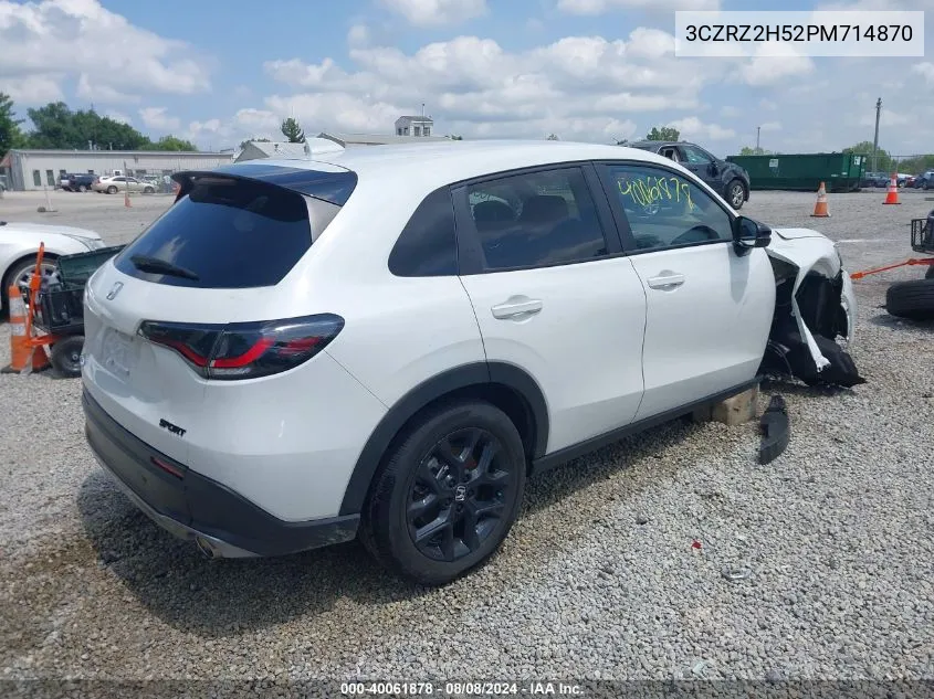 3CZRZ2H52PM714870 2023 Honda Hr-V Awd Sport