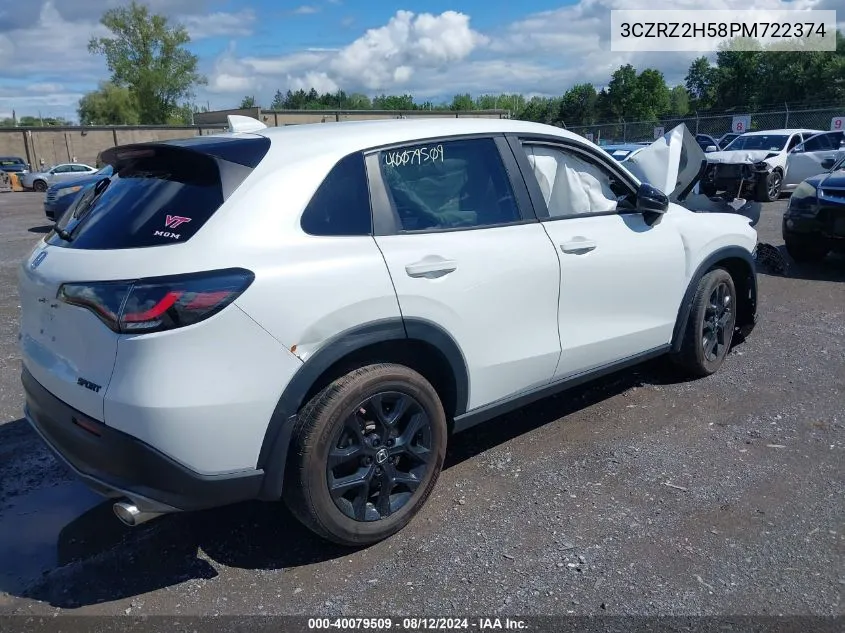 3CZRZ2H58PM722374 2023 Honda Hr-V Awd Sport