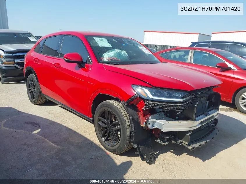 2023 Honda Hr-V 2Wd Ex-L VIN: 3CZRZ1H70PM701420 Lot: 40184146