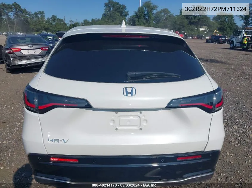 2023 Honda Hr-V Awd Ex-L VIN: 3CZRZ2H72PM711324 Lot: 40214170