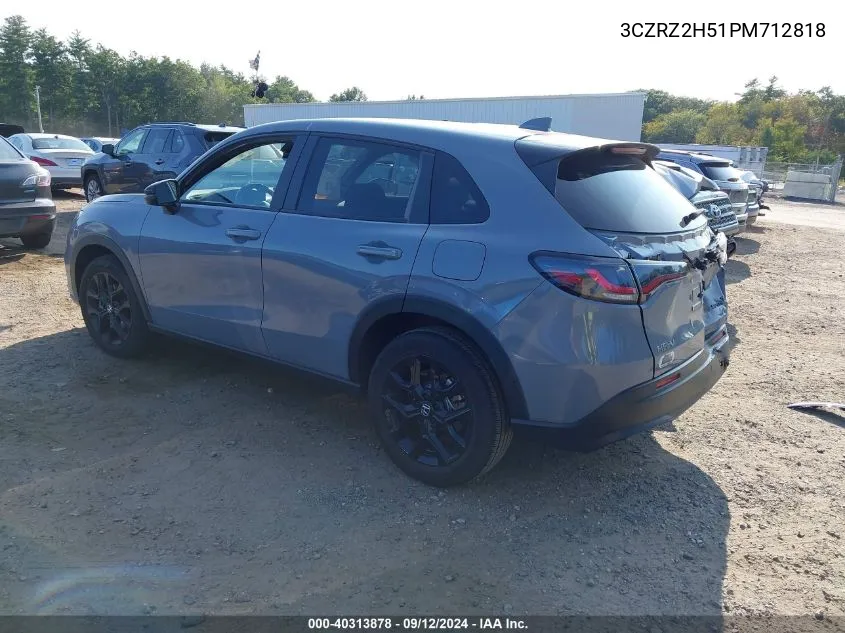 3CZRZ2H51PM712818 2023 Honda Hr-V Awd Sport