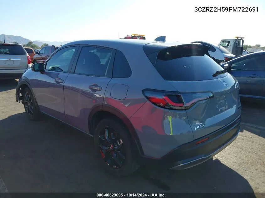 2023 Honda Hr-V Awd Sport VIN: 3CZRZ2H59PM722691 Lot: 40529695