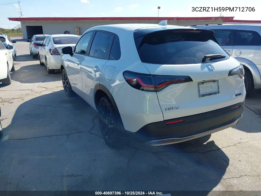 2023 Honda Hr-V 2Wd Sport VIN: 3CZRZ1H59PM712706 Lot: 40697396