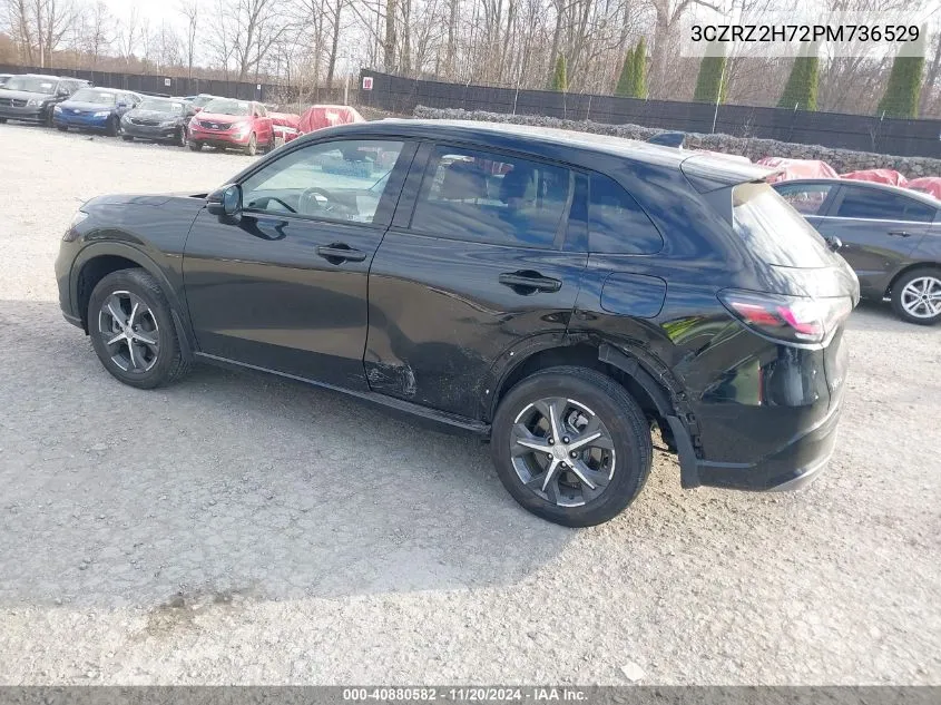 2023 Honda Hr-V Awd Ex-L VIN: 3CZRZ2H72PM736529 Lot: 40880582