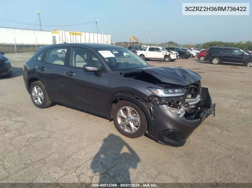 3CZRZ2H36RM736422 2024 Honda Hr-V Awd Lx