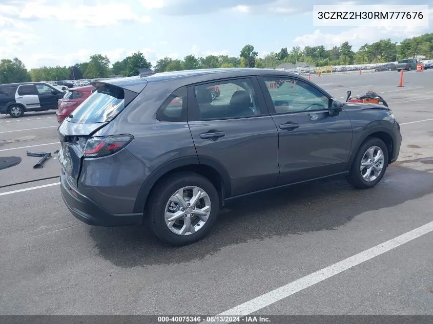 2024 Honda Hr-V Awd Lx VIN: 3CZRZ2H30RM777676 Lot: 40075346