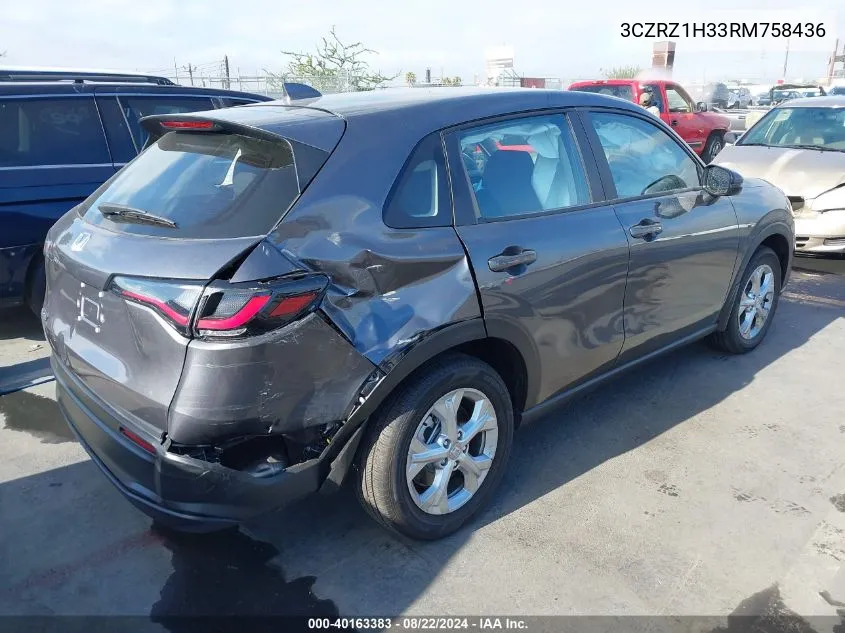 3CZRZ1H33RM758436 2024 Honda Hr-V 2Wd Lx