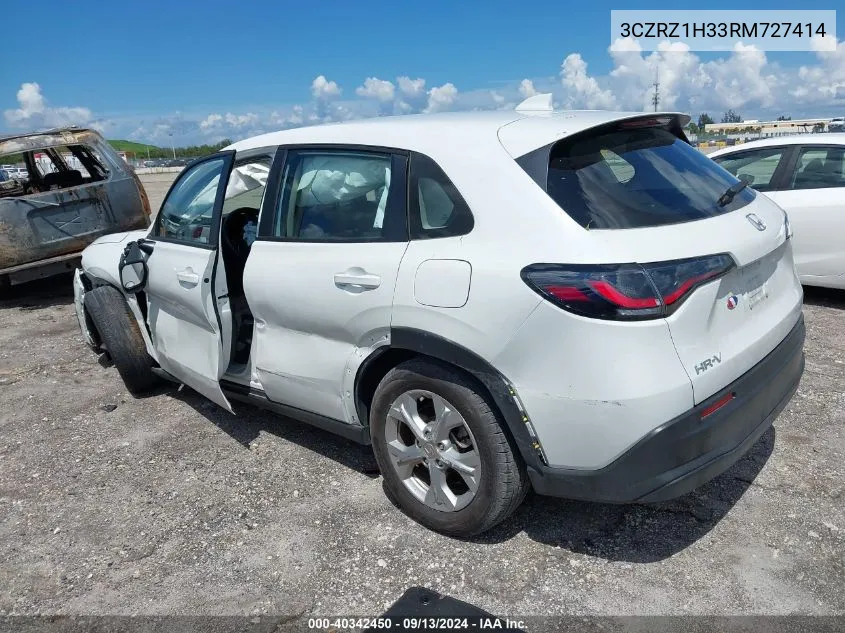 2024 Honda Hr-V 2Wd Lx VIN: 3CZRZ1H33RM727414 Lot: 40342450