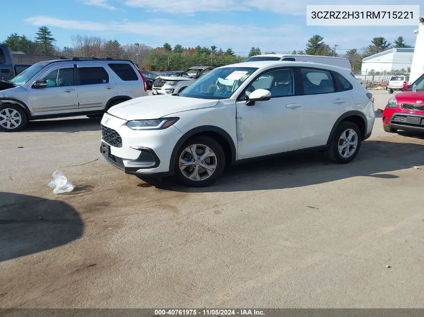 3CZRZ2H31RM715221 2024 Honda Hr-V Awd Lx