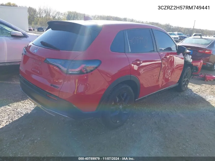 3CZRZ2H57RM749441 2024 Honda Hr-V Awd Sport/Sport