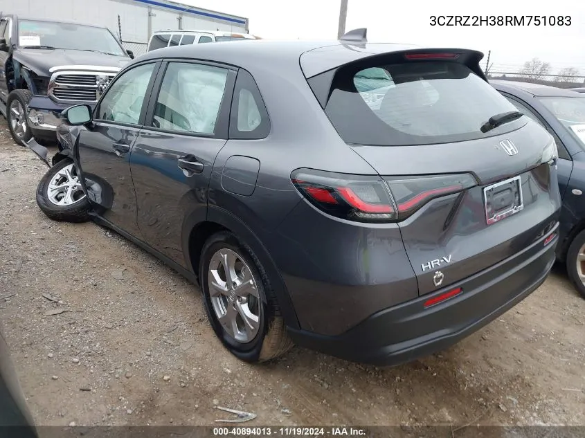 2024 Honda Hr-V Awd Lx VIN: 3CZRZ2H38RM751083 Lot: 40894013