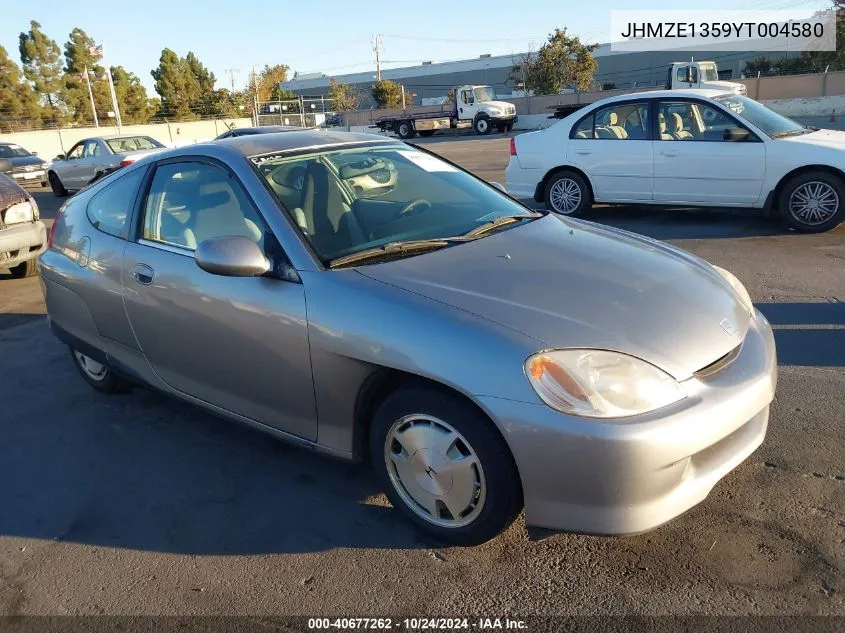 2000 Honda Insight VIN: JHMZE1359YT004580 Lot: 40677262