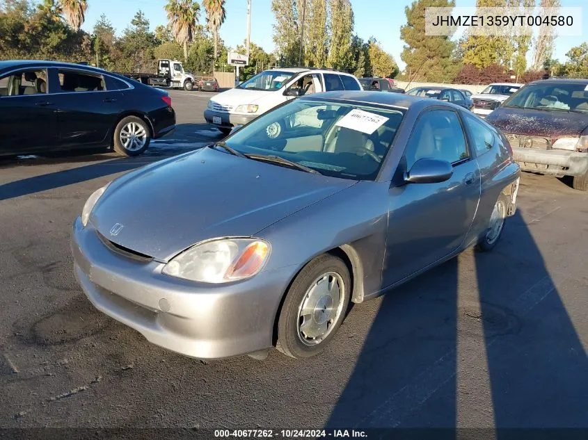 2000 Honda Insight VIN: JHMZE1359YT004580 Lot: 40677262