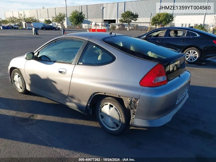 2000 Honda Insight VIN: JHMZE1359YT004580 Lot: 40677262