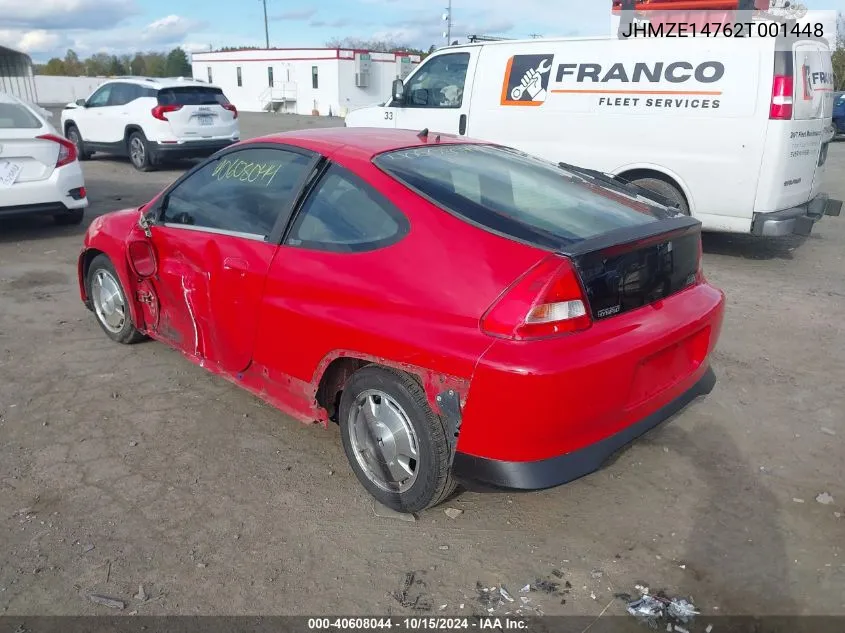 2002 Honda Insight Cvt VIN: JHMZE14762T001448 Lot: 40608044