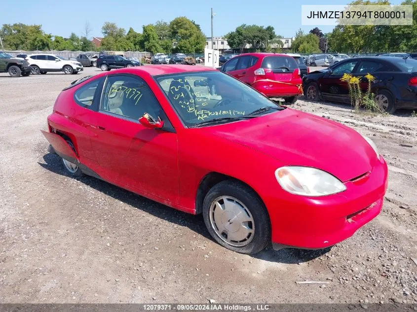 JHMZE13794T800001 2004 Honda Insight