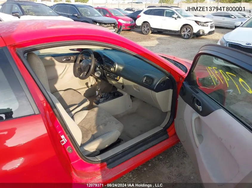 JHMZE13794T800001 2004 Honda Insight