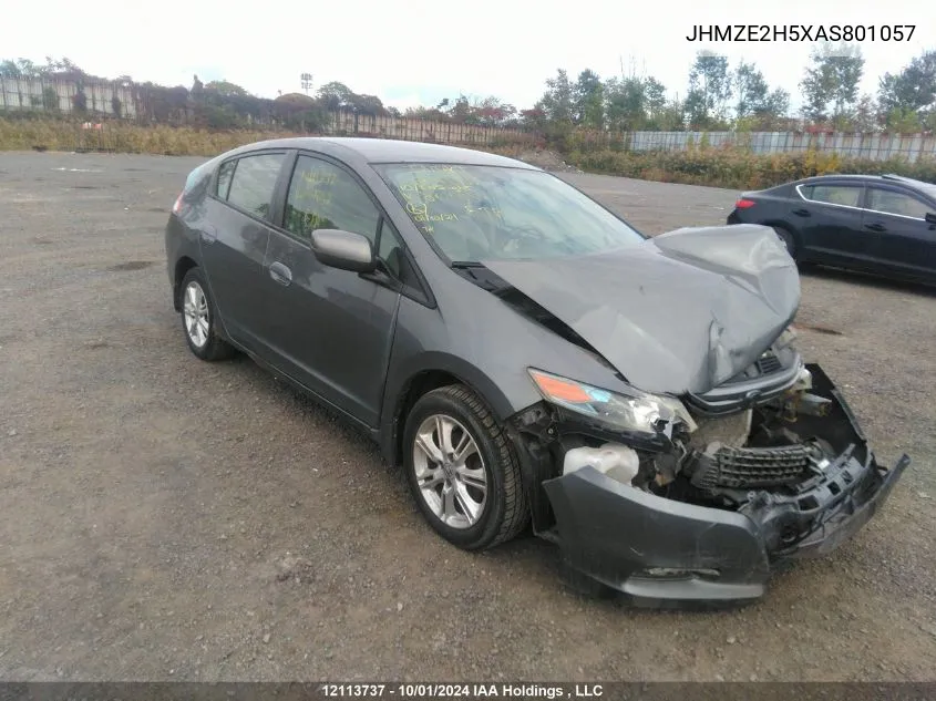 2010 Honda Insight VIN: JHMZE2H5XAS801057 Lot: 12113737