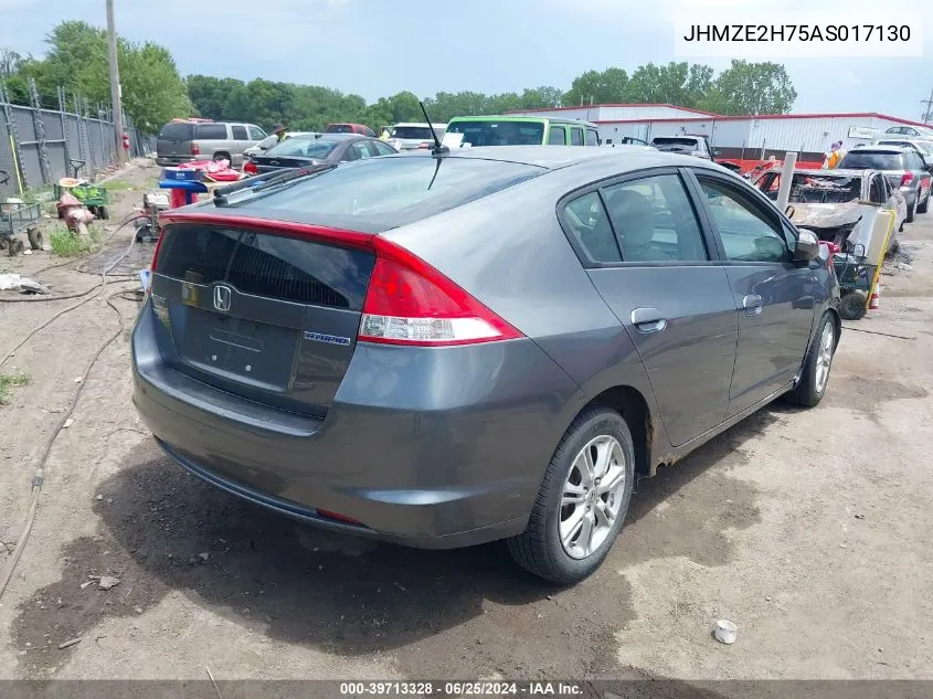 2010 Honda Insight Ex VIN: JHMZE2H75AS017130 Lot: 39713328