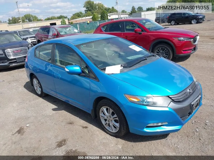 2010 Honda Insight Ex VIN: JHMZE2H76AS019355 Lot: 39762288