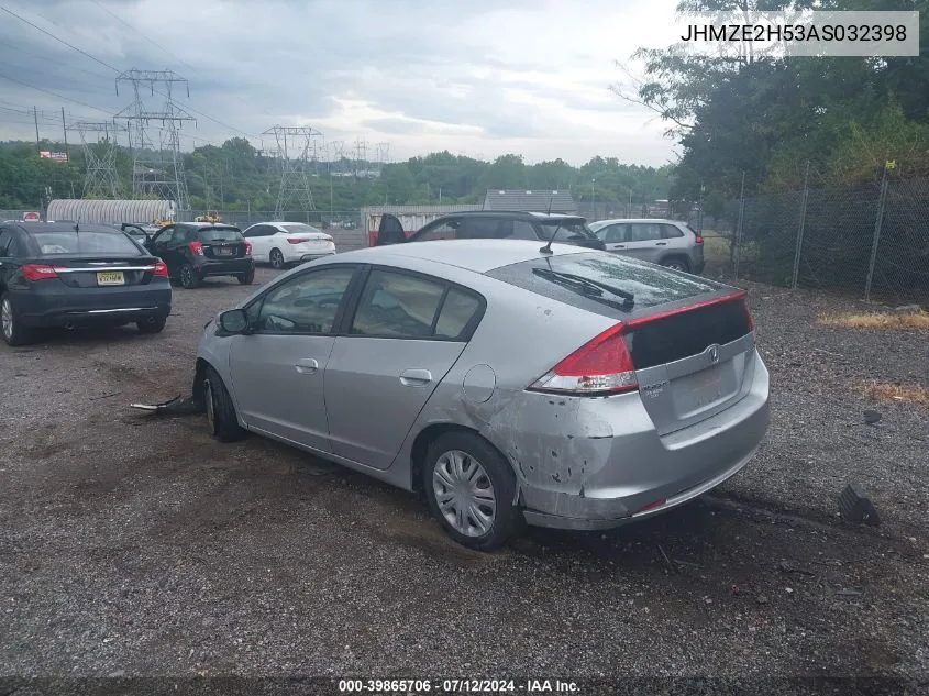 JHMZE2H53AS032398 2010 Honda Insight Lx